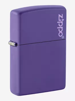 Зажигалка бензиновая ZIPPO 237ZL Classic Logo Purple Matte, Фиолетовый