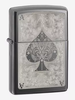 Зажигалка бензиновая ZIPPO 28323 Ace Filigree, Черный