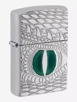 Зажигалка бензиновая ZIPPO 28807 Armor Dragon Eye, Серебряный