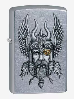 Зажигалка бензиновая ZIPPO 29871 Viking Warrior, Серебряный