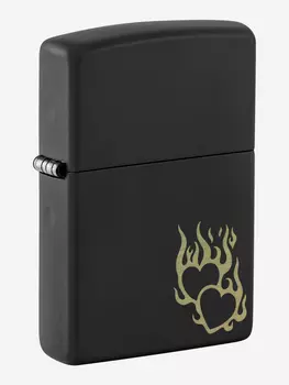 Зажигалка бензиновая ZIPPO 46004 Fire Heart, Черный