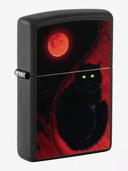 Зажигалка бензиновая ZIPPO 48453 Black Cat, Черный