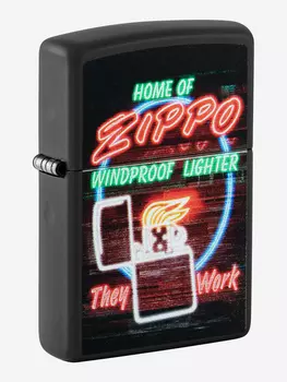 Зажигалка бензиновая ZIPPO 48455 Classic Design, Черный