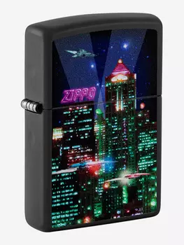 Зажигалка бензиновая ZIPPO 48506 Cyber City, Черный
