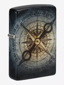 Зажигалка бензиновая ZIPPO 48562 Compass Ghost, Черный