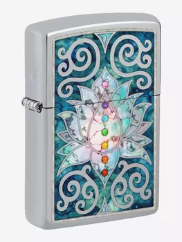 Зажигалка бензиновая ZIPPO 48592 Lotus Flower, Серебряный