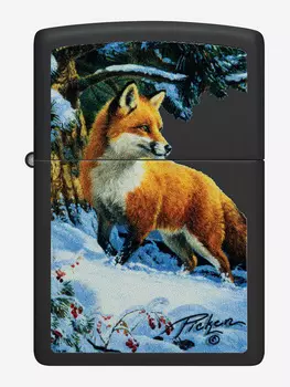 Зажигалка бензиновая ZIPPO 48596 Fox Linda Picken, Черный