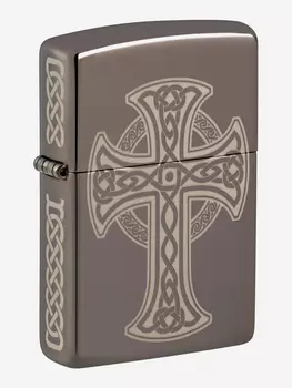 Зажигалка бензиновая ZIPPO 48614 Celtic Cross, Черный