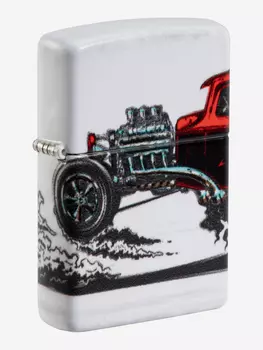 Зажигалка бензиновая ZIPPO 48660 Hot Rod, Белый