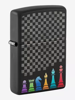 Зажигалка бензиновая ZIPPO 48662 Chess Pieces, Черный