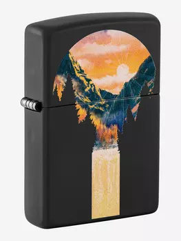 Зажигалка бензиновая ZIPPO 48676 Mountain Waterfall, Черный