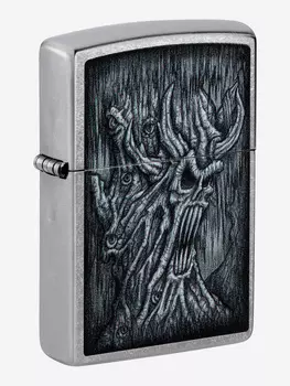 Зажигалка бензиновая ZIPPO 48681 Evil Tree, Серебряный