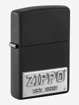 Зажигалка бензиновая ZIPPO 48689 License Plate, Черный