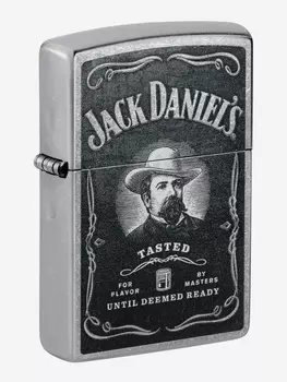 Зажигалка бензиновая ZIPPO 48748 Jack Daniels, Серебряный