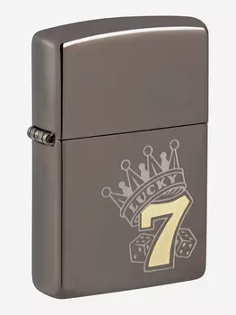 Зажигалка бензиновая ZIPPO 48913 Lucky 7, Черный