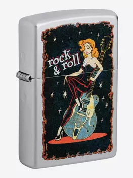 Зажигалка бензиновая ZIPPO 48930 Cool Chick, Серебряный