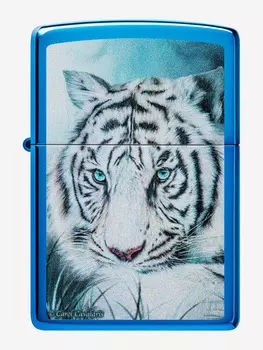 Зажигалка бензиновая ZIPPO 48951 White Tiger, Синий