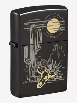 Зажигалка бензиновая ZIPPO 48968 Western, Черный