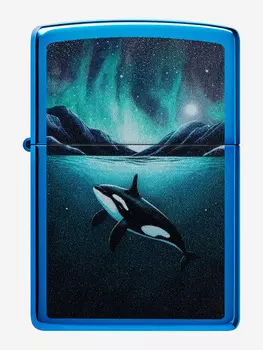 Зажигалка бензиновая ZIPPO 48984 Whale, Синий