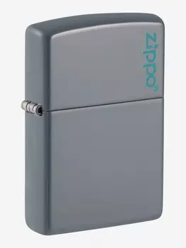 Зажигалка бензиновая ZIPPO 49452ZL Classic Logo Flat Grey, Серый