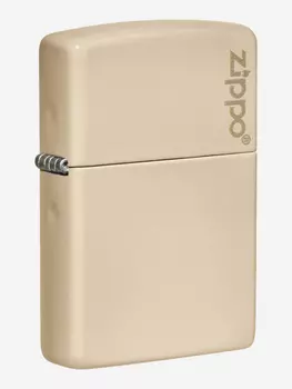 Зажигалка бензиновая ZIPPO 49453ZL Classic Logo Flat Sand, Бежевый
