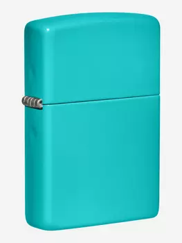 Зажигалка бензиновая ZIPPO 49454 Classic Flat Turquoise, Голубой