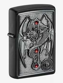 Зажигалка бензиновая ZIPPO 49755 Winged Dragon Cross, Черный