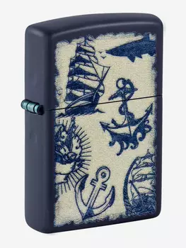 Зажигалка бензиновая ZIPPO 49774 Nautical, Синий