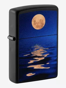 Зажигалка бензиновая ZIPPO 49810 Full Moon, Черный