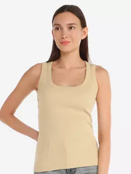 Женская майка топ CALZETTI (хлопок), Бежевый