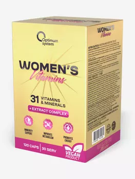 Женский спортивный витаминно-минеральный комплекс Optimum system, 120 шт, Золотой