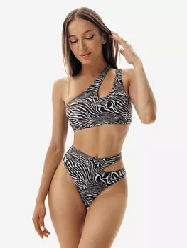 Женский топ Nebbia SO GONALO bikini top - zebra 764, Белый