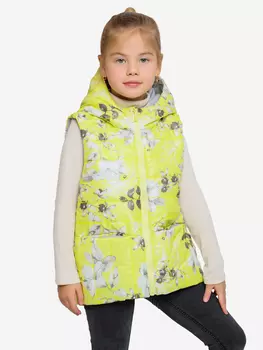 Жилет для девочки batik Эш принт желто-серый, Желтый