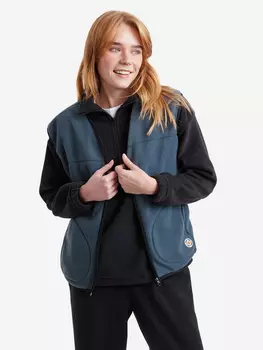 Жилет флисовый женский oversize PointHit тёплая безрукавка из шерпы, Зеленый