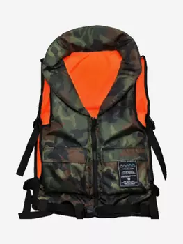 Жилет спасательный Pilot универсальный 60-120 кг двухсторонний камуфляж, Оранжевый