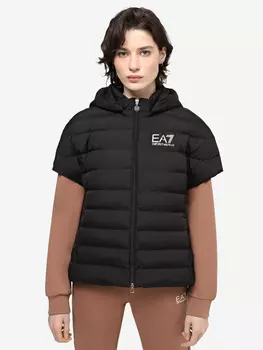 Жилетка со съемным капюшоном женская EA7 Bomber Jacket, Черный