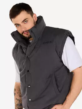 Жилетка утепленная мужская оверсайз демисезонная XVOYA серая, Серый