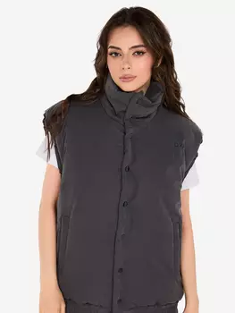 Жилетка утепленная женская оверсайз демисезонная XVOYA серая, Серый