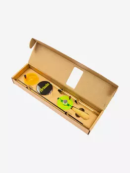 Зимняя удочка Artuda для ловли на блесну и безмотылку Трио S Премиум желтая, Желтый