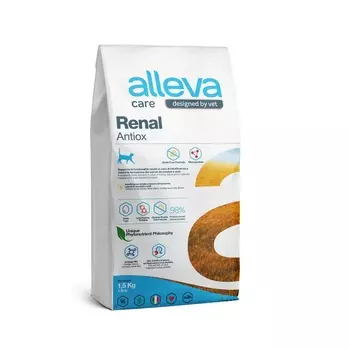 Alleva Care Cat Adult Renal-Antiox сухой диетический корм для взрослых кошек для поддержания функций почек - 10 кг ветеринарный супер премиум низкозерновые для взрослых с яйцом мешок Импортный корм 1 уп. х 1 шт. х 10 кг
