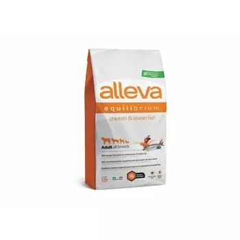 Alleva Equilibrium All Day Maintenance Chicken & Ocean Fish Adult All Breeds сухой корм для взрослых собак всех пород с КУРИЦЕЙ и океанической РЫБОЙ - 2 кг повседневный супер премиум низкозерновые для взрослых с рыбой для всех пород мешок Импортный корм 1 уп. х 1 шт. х 2 кг