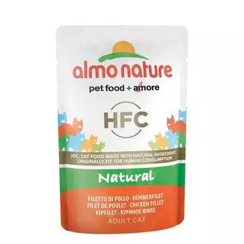 Almo Nature Classic Nature Adult Cat Chicken Fillet влажный корм для кошек, с куриным филе, кусочки в бульоне, в паучах - 55 г повседневный супер премиум для взрослых с курицей паучи Италия 1 уп. х 24 шт. х 1.32 кг