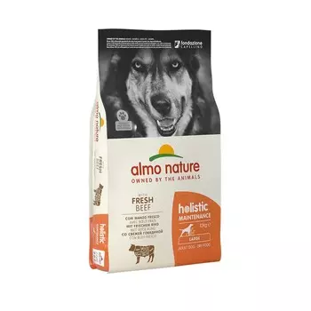 Almo Nature Holistic Adult Dog Large Beef & Rice 12 кг повседневный супер премиум холистики для взрослых с говядиной породы крупного размера мешок Импортный корм 1 уп. х 1 шт. х 12 кг