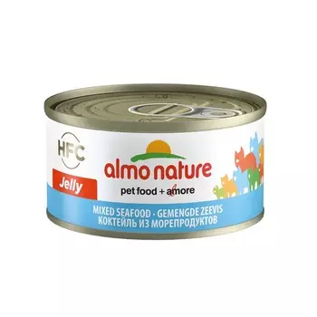 Almo Nature Legend Adult Cat Mixed Seafood влажный корм для кошек, с морепродуктами, кусочки в желе, в консервах - 70 г повседневный супер премиум для взрослых с морепродуктами консервы (в железной банке) Импортный корм 1 уп. х 24 шт. х 1.68 кг