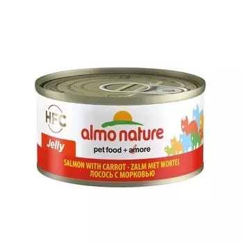 Almo Nature Legend Adult Cat Salmon & Carrot влажный корм для кошек, с лососем и морковью, кусочки в желе, в консервах - 70 г повседневный супер премиум для взрослых с лососем консервы (в железной банке) Импортный корм 1 уп. х 24 шт. х 1.68 кг