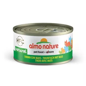 Almo Nature Legend Adult Cat Tuna & Sweet Corn влажный корм для кошек, с тунцом и сладкой кукурузой, кусочки в бульоне, в консервах - 70 г повседневный супер премиум для взрослых с тунцом консервы (в железной банке) Италия 1 уп. х 24 шт. х 1.68 кг