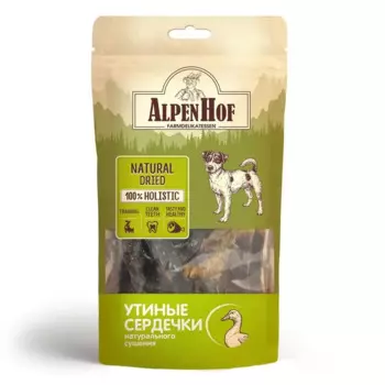 AlpenHof лакомство для собак, утиные сердечки - 50 г повседневный для взрослых с уткой Россия 1 уп. х 1 шт. х 0.05 кг