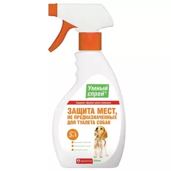 Apicenna Умный Спрей Защита мест, не предназначенных для туалета собак - 200 мл антигадин для всех возрастов Россия 1 уп. х 1 шт. х 0.235 кг
