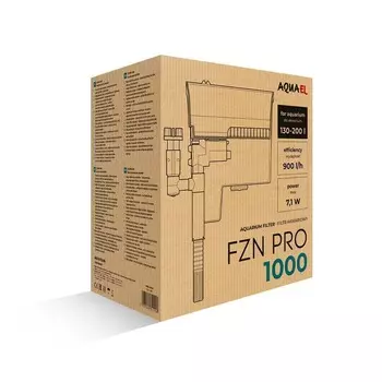 Aquael FZN PRO 1000 Фильтр навесной для аквариума, 130-200 л, 900 л/ч, 7,1 Вт Польша 1 уп. х 1 шт. х 2.1 кг