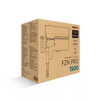 Aquael FZN PRO 1500 Фильтр навесной для аквариума, 200-300 л, 1370 л/ч, 13 Вт Польша 1 уп. х 1 шт. х 2.67 кг